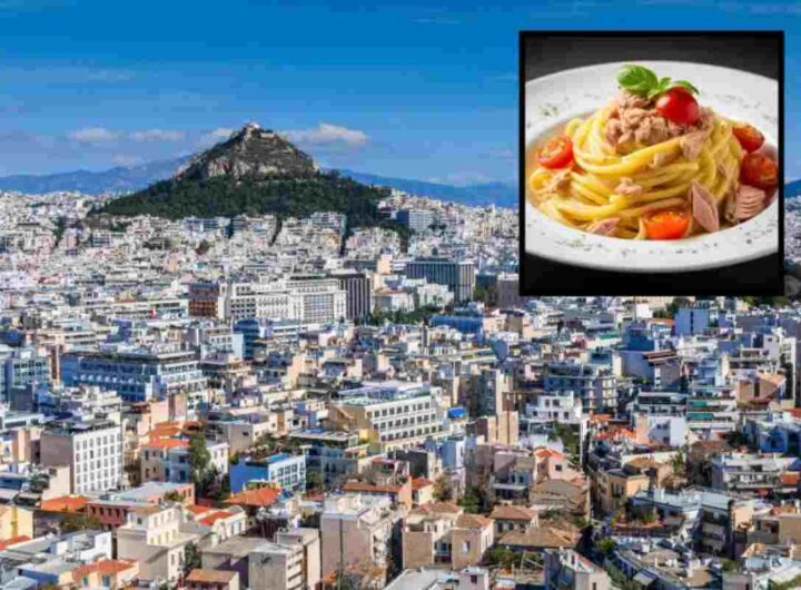 Atene, pasta col tonno