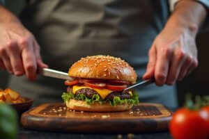 Hamburger trucco chef