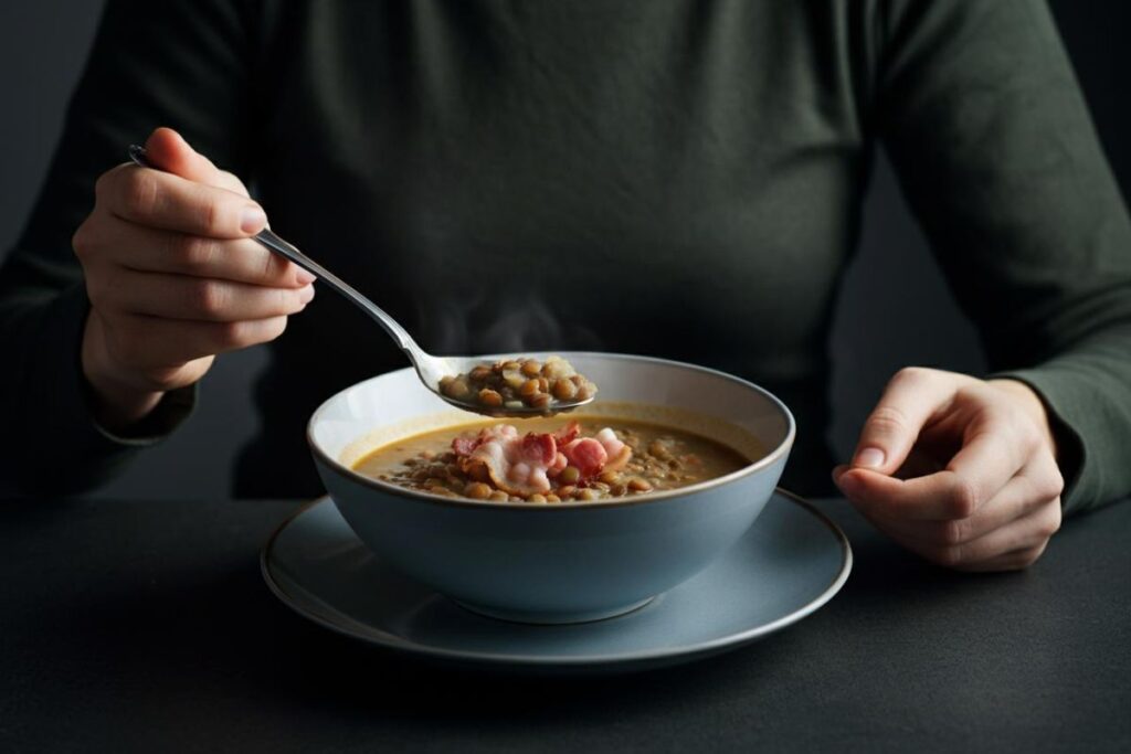 Lenticchie e pancetta