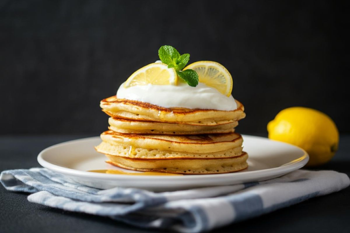 Pancake limone e yogurt, ricetta