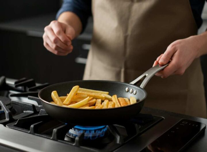 Preparazione patatine fritte