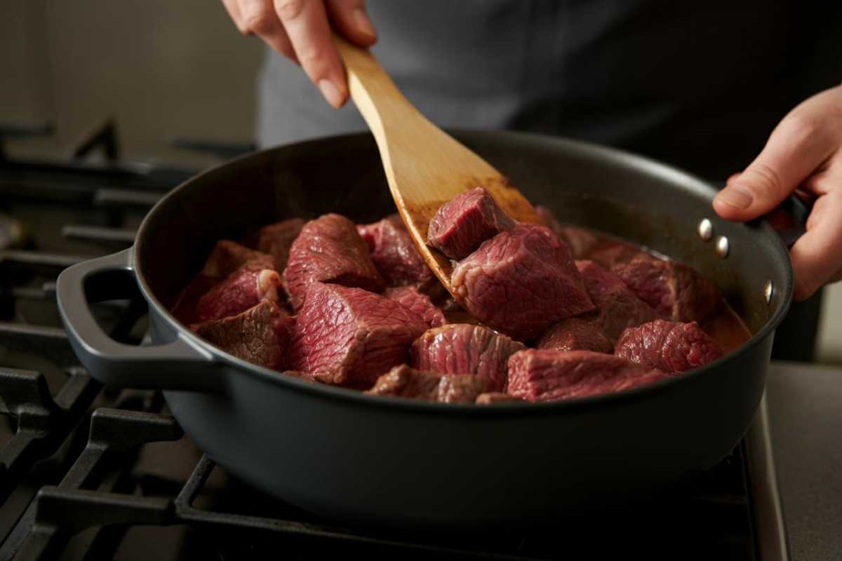 Spezzatino di manzo, preparazione