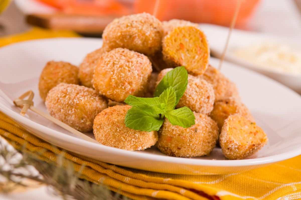 polpette svuotafrigo con zucca e taleggio. Da leccarsi i baffi
