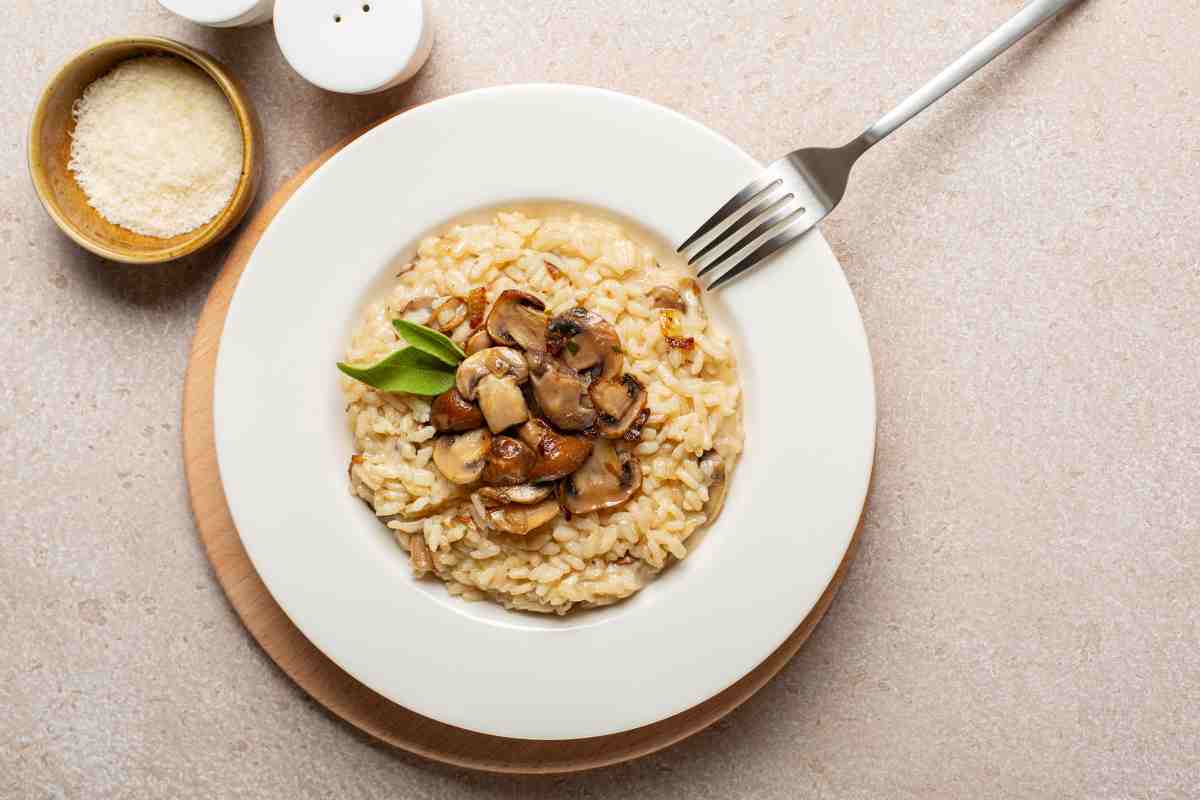 Risotto alla zucca con funghi e taleggio