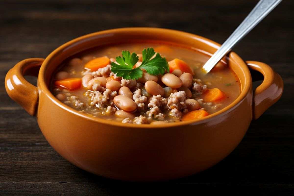 Zuppa di fagioli con carne