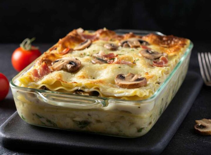 Lasagne speck e funghi, buonissime