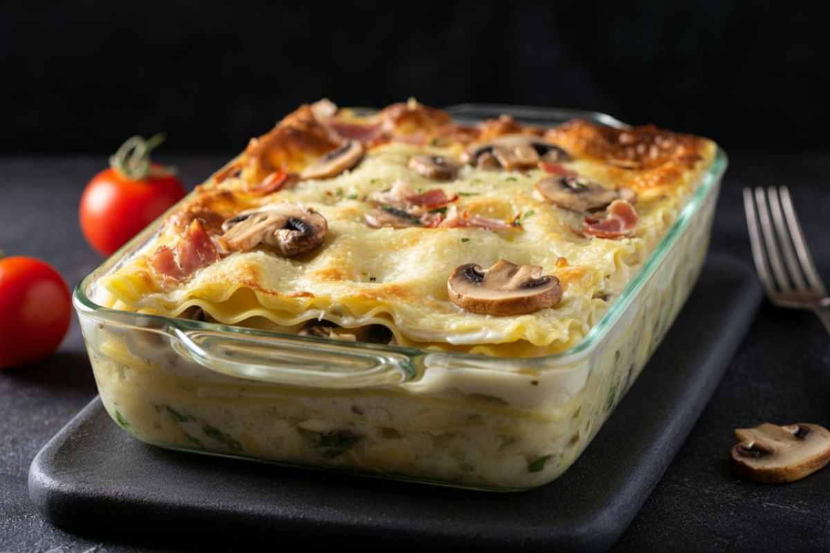 Lasagne speck e funghi, buonissime