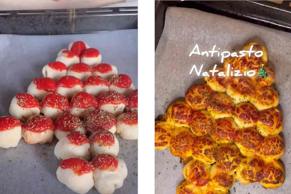 ricetta albero di pizzetto antipasto veloce