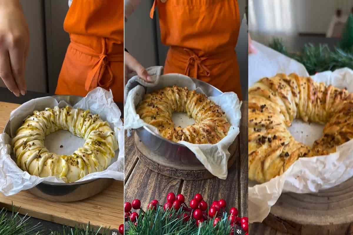 ricetta ghirlanda di pasta sfoglia