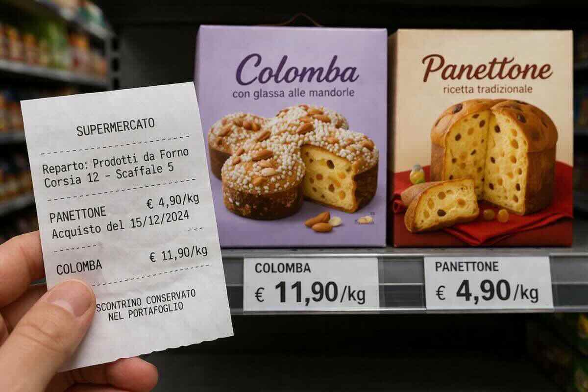 Supermercato raddoppia costo Colomba rispetto al panettone