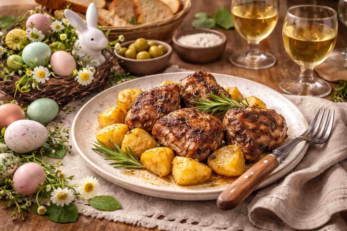 Agnello al forno con patate