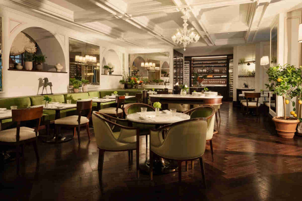 Interno del ristorante Viride di Carlo Cracco a Roma