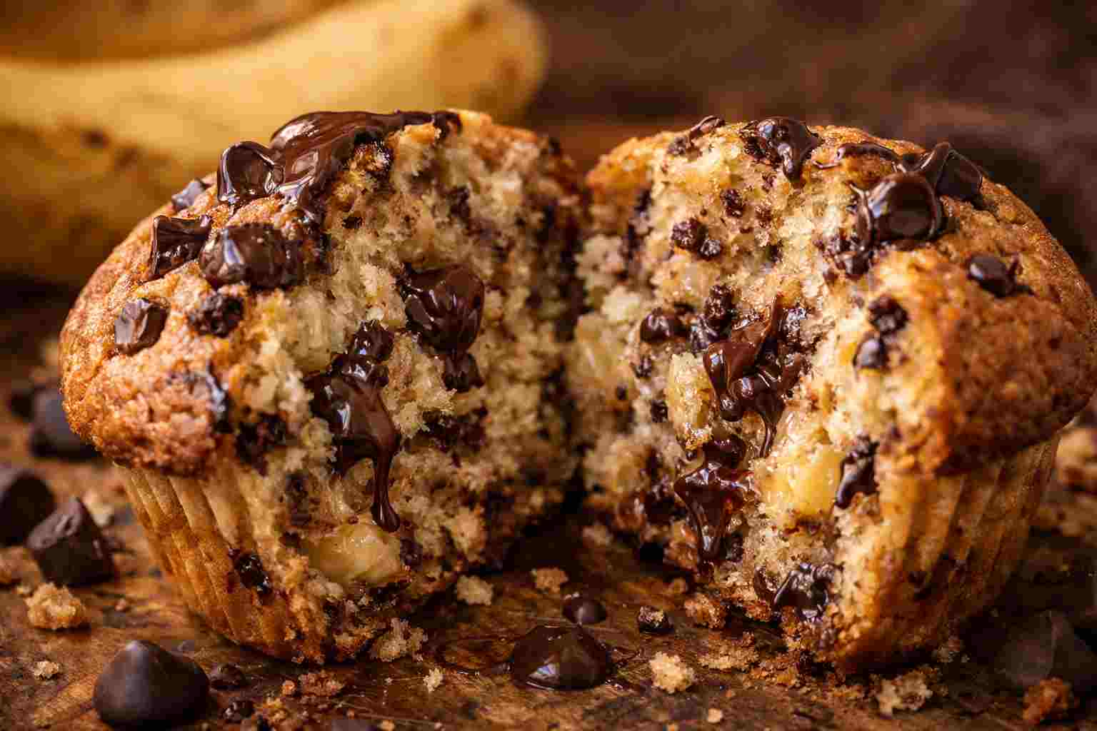 Muffin cioccolato banane ricetta