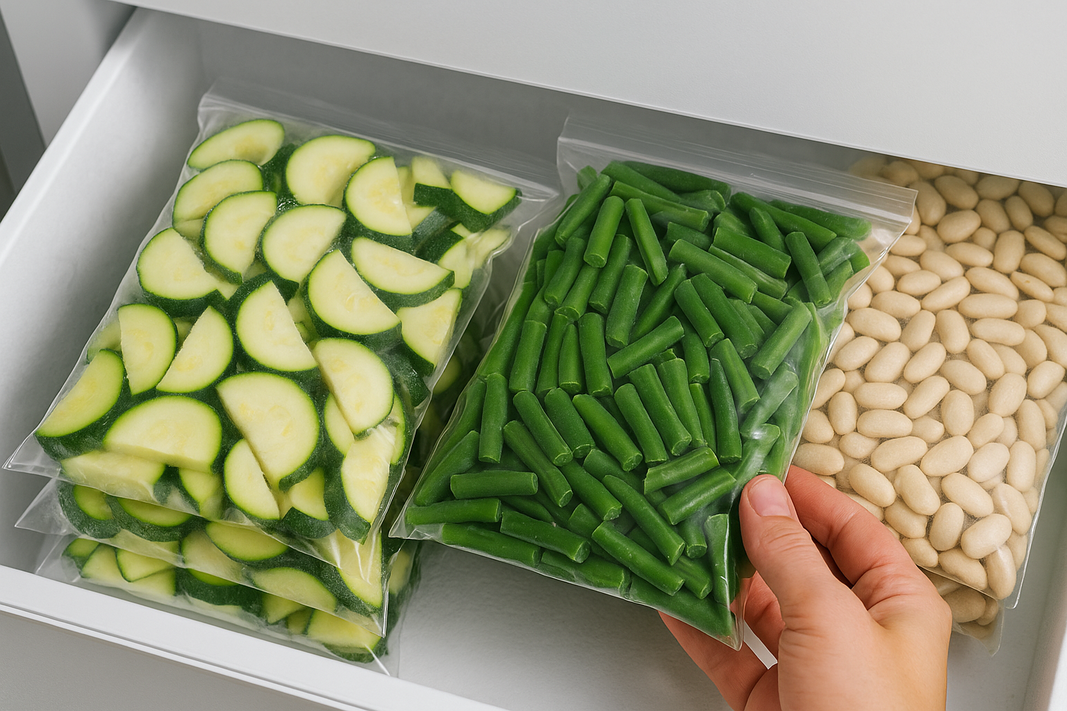 Conservazione estiva: come congelare zucchine e fagioli freschi per l'inverno
