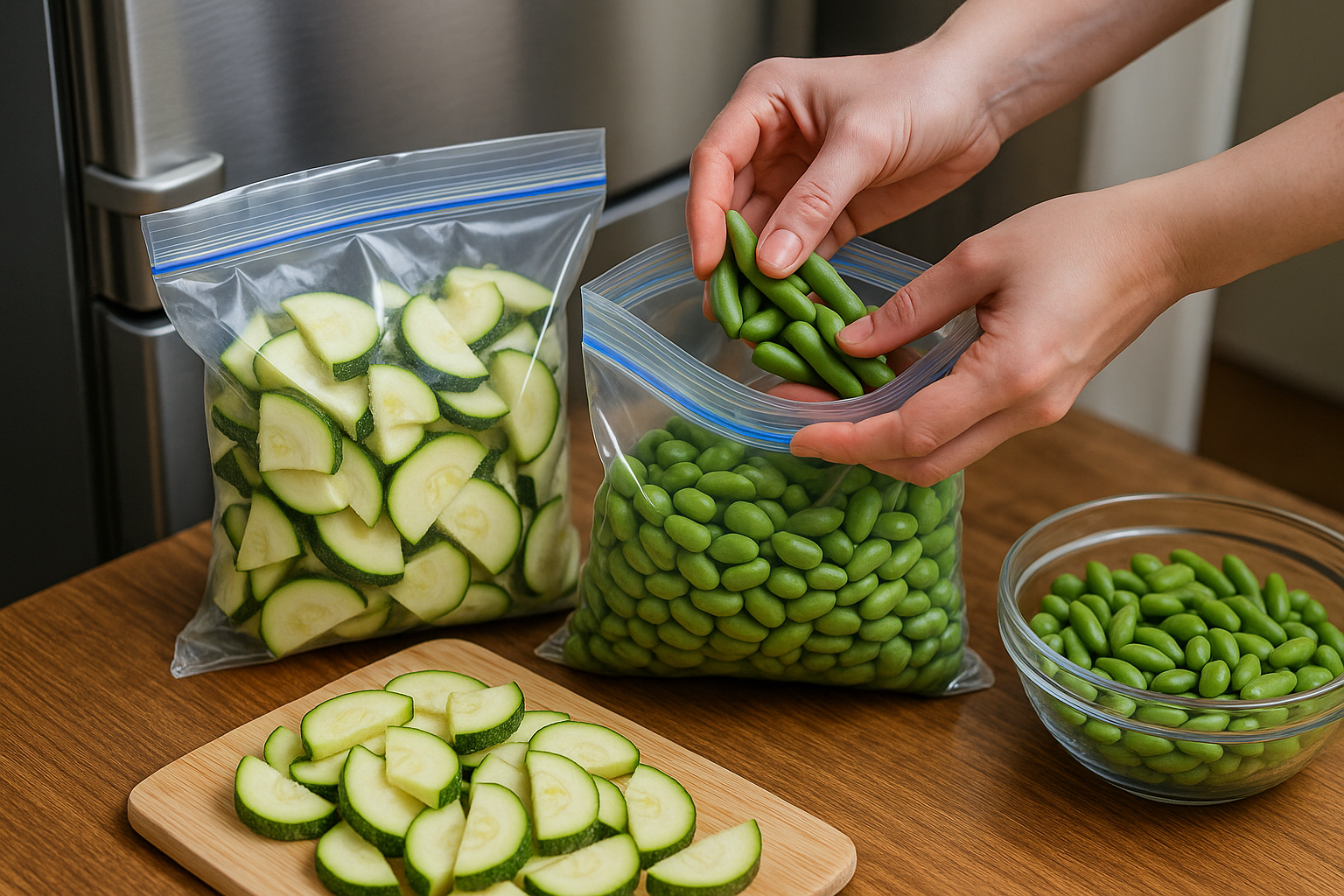 Conservazione estiva: come congelare zucchine e fagioli freschi per l'inverno (2)
