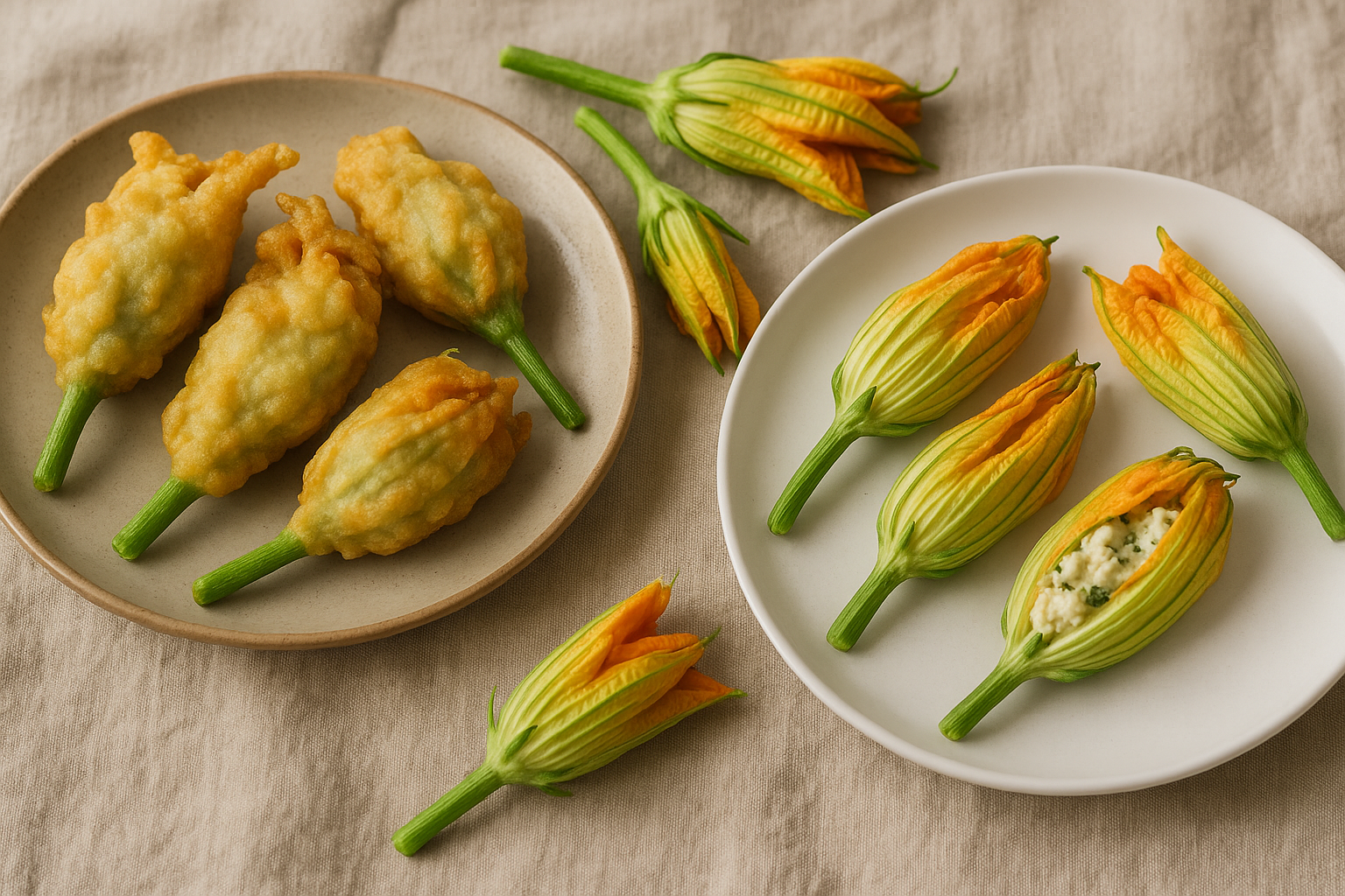 Fiori di zucca: dalla pastella croccante ai ripieni vegetariani