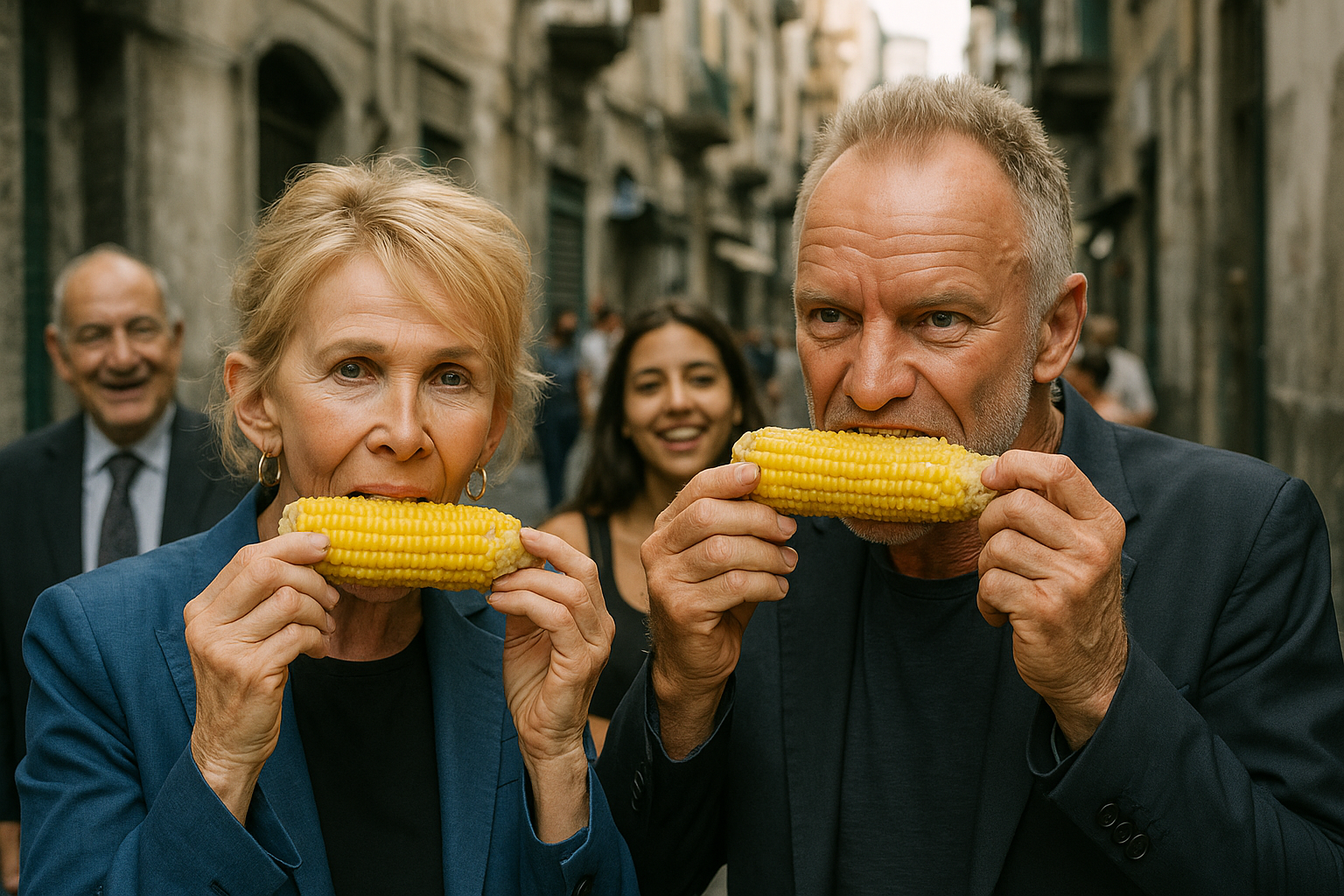 Sting a Napoli: il video virale della star che mangia pannocchia al Rione Sanità (2)