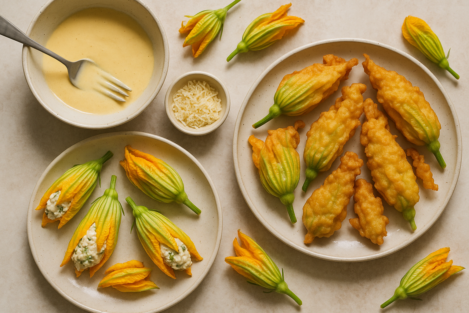 Fiori di zucca: dalla pastella fritta ai ripieni vegetariani, due modi per cucinare l'antipasto estivo (2)