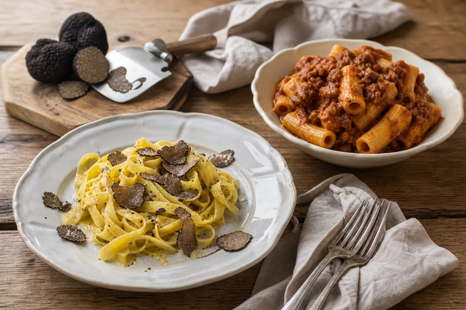 Tagliatelle al tartufo e pasta cinque buchi: ricette di pasta fresca raffinata