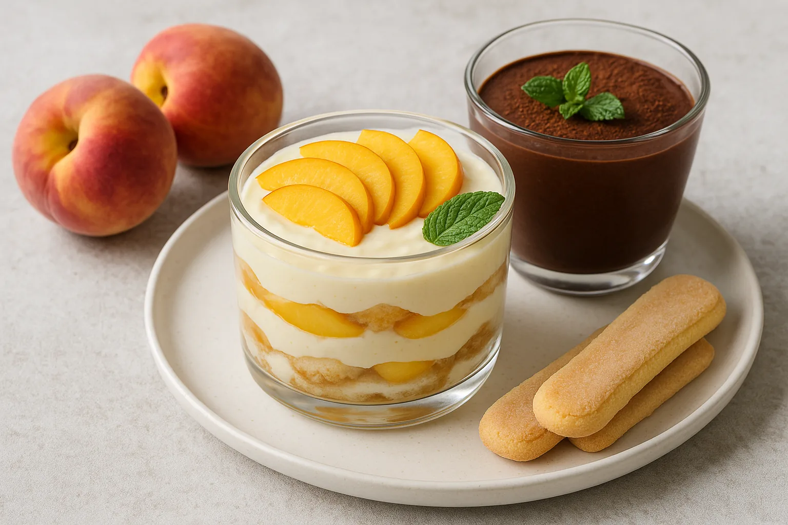 Dolci freddi senza uova: tiramisu alle pesche e mousse al cioccolato per chi ha intolleranze (2)