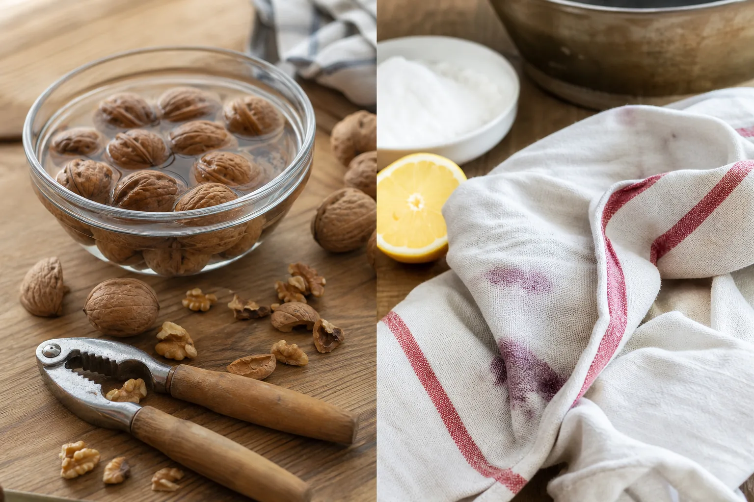 Trucchi di cucina: dalle noci ai rimedi naturali per gli strofinacci