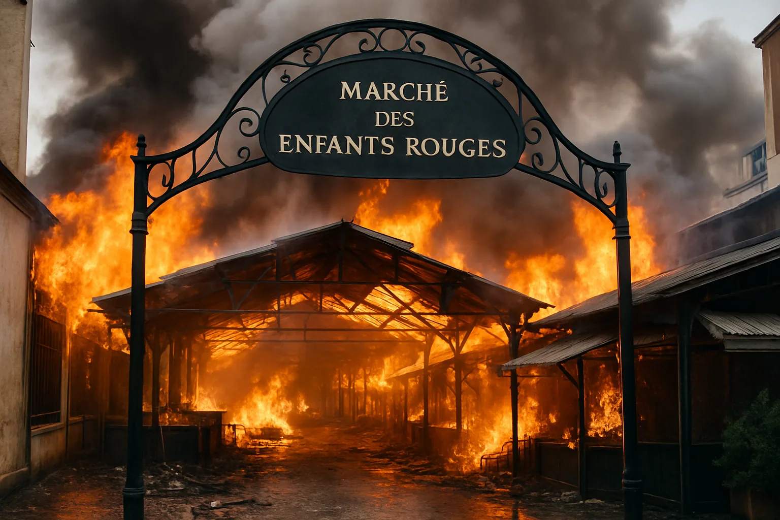 Incendio al Marché des Enfants Rouges di Parigi: brucia il mercato coperto più antico della città