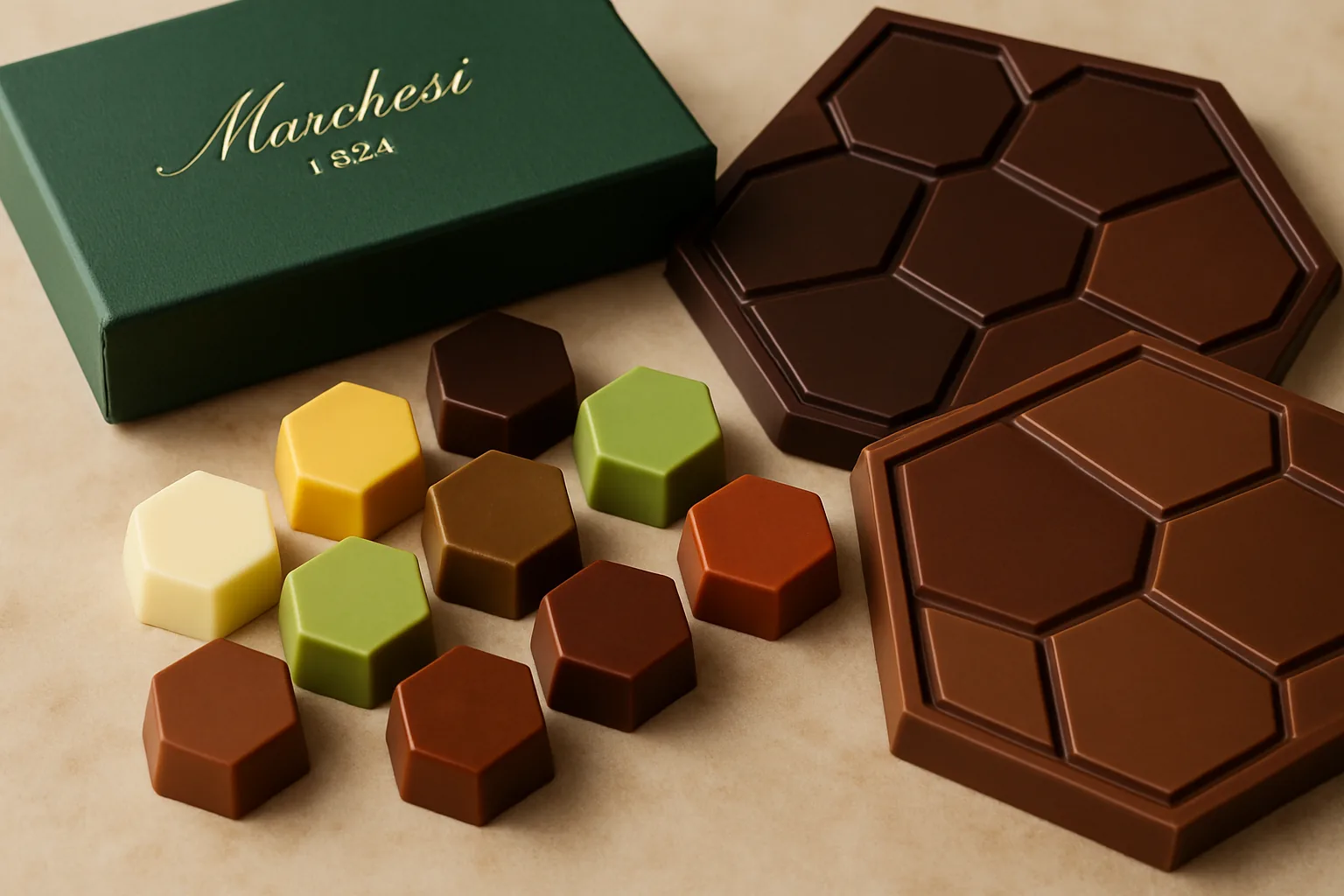 Marchesi 1824 presenta il nuovo cioccolato: praline esagonali e dieci gusti innovativi
