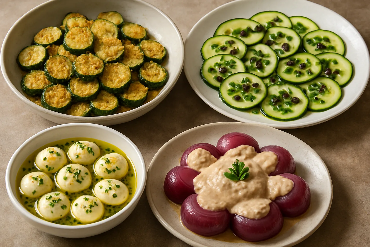 Contorni e antipasti estivi: zucchine, mozzarella e verdure marinate in 5 ricette