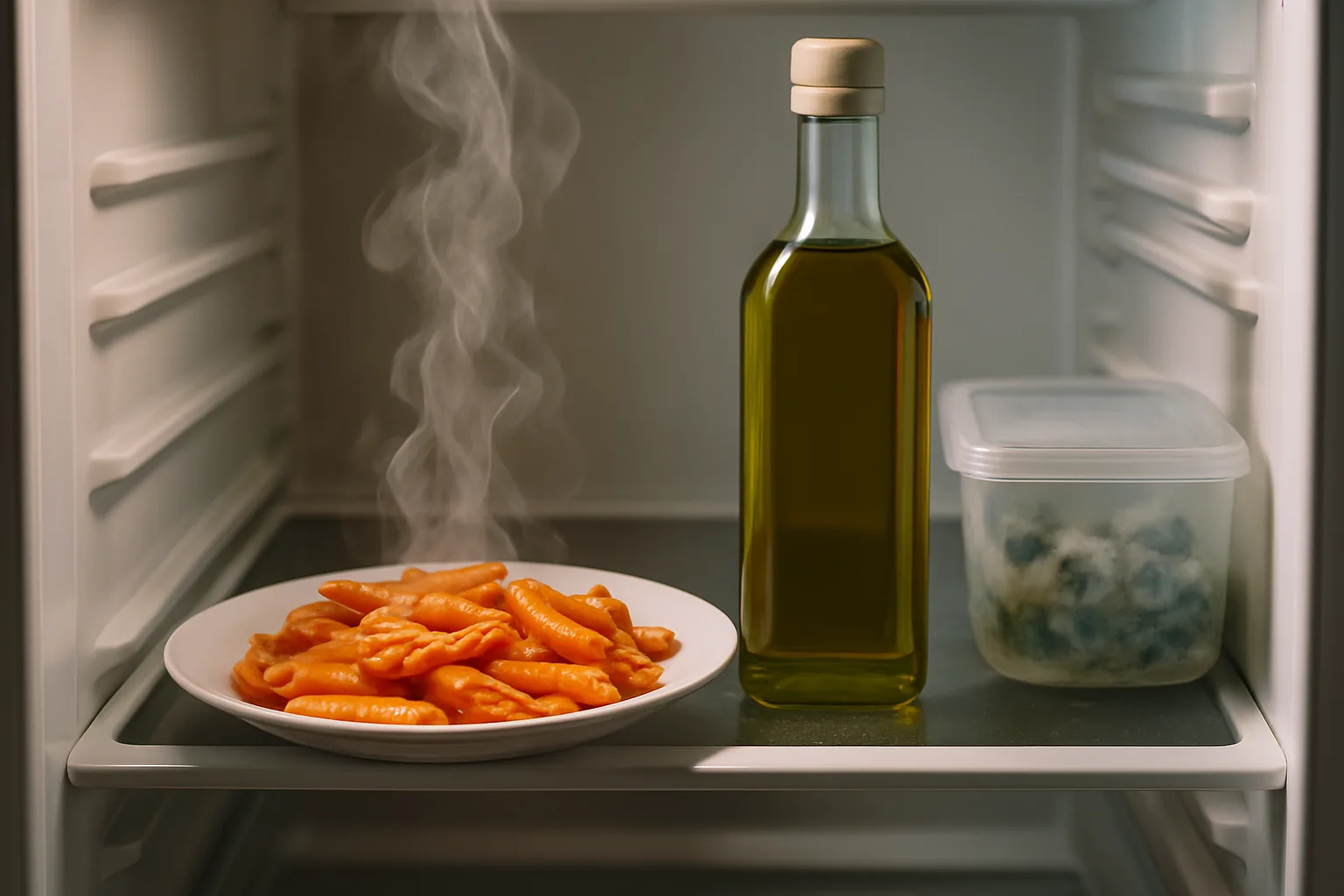 Conservazione corretta: perché non mettere cibi caldi in frigorifero e come preservare olio e pesce