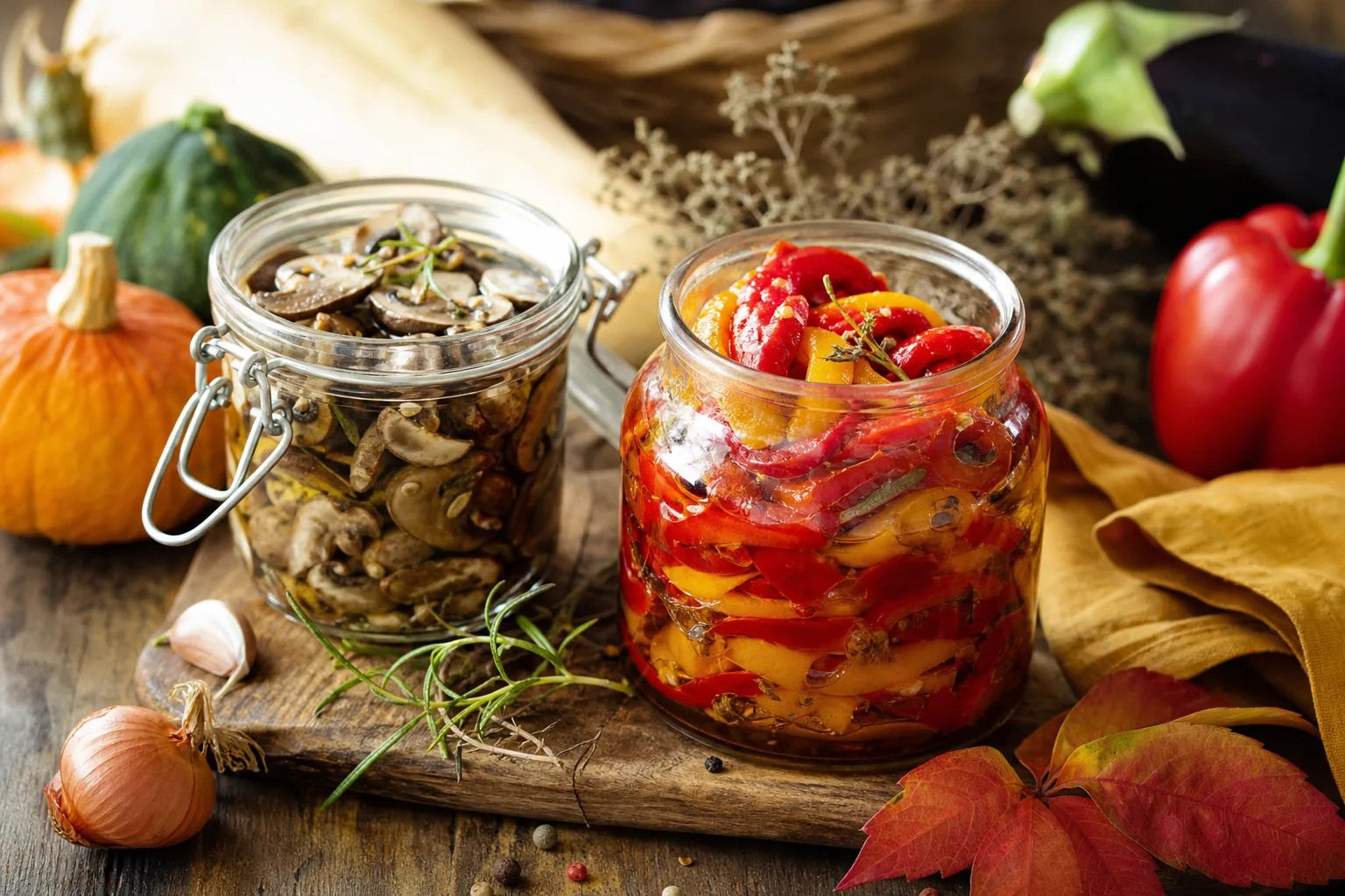 Conserve fatte in casa: cetrioli sott'aceto e peperoni in agrodolce, ricette semplici e veloci
