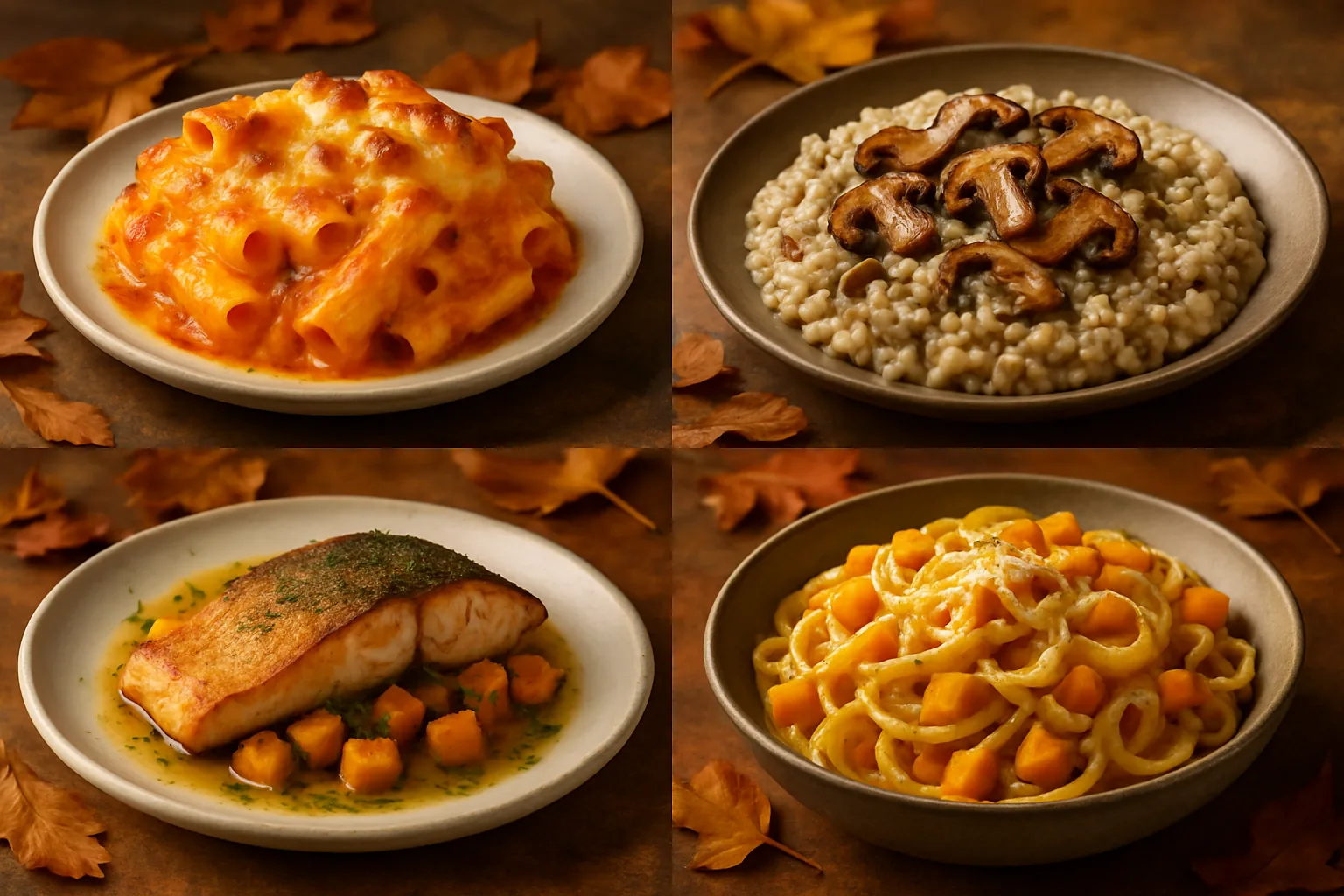 Primi piatti autunnali: paste al forno, risotti e piatti di mare