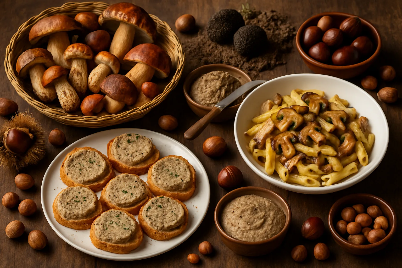 Ricette autunnali con i doni del bosco: funghi, tartufi, castagne